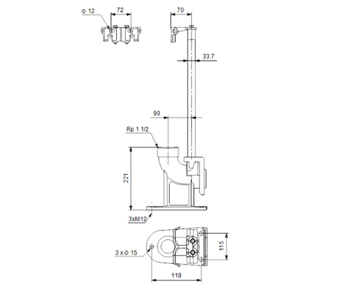 Grundfos Auto coupling set - 96076063