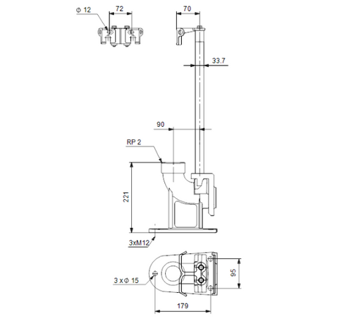 Grundfos Auto coupling set - 97695874