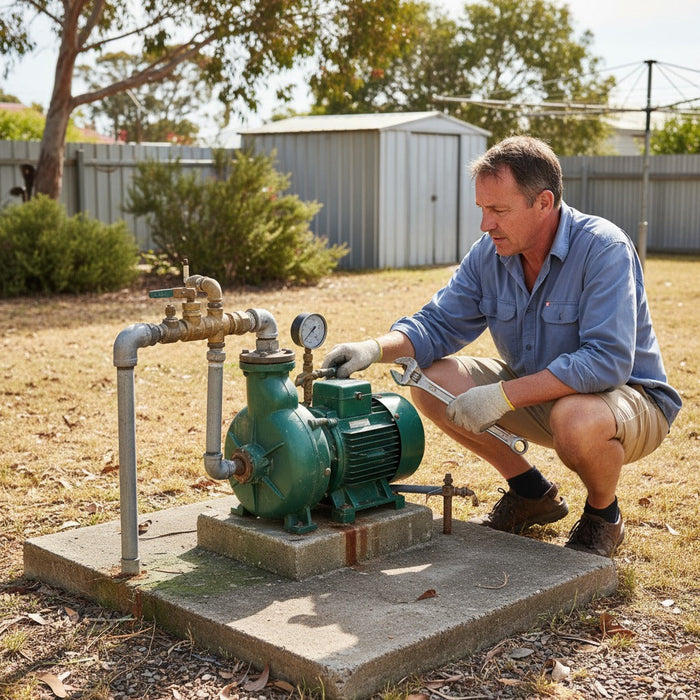Residential water pump system showing common issues faced by Australian households