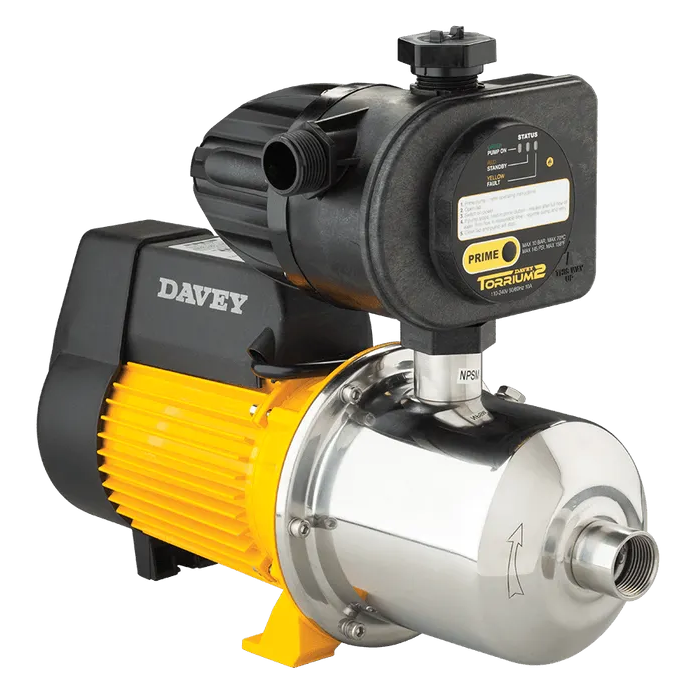 Davey HM160-15T WPS with Torrium 1.5kW water pump installed for home pressure system