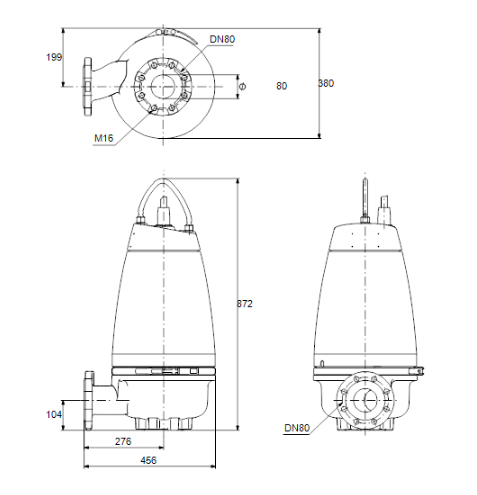 Grundfos SEV.80.80.75.2.50B - 415volt- Super Vortex pump 96047457