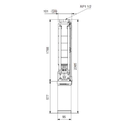 Grundfos SP 7-31 Submersible Borehole Pump – 98699195 (3 x 415V, MS4000 Motor)