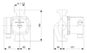 Grundfos UPS 25-80 180: 3 SPEED CAST IRON CIRCULATOR