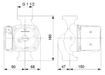 Grundfos UPS 25-100 180: 3 SPEED CAST IRON CIRCULATOR