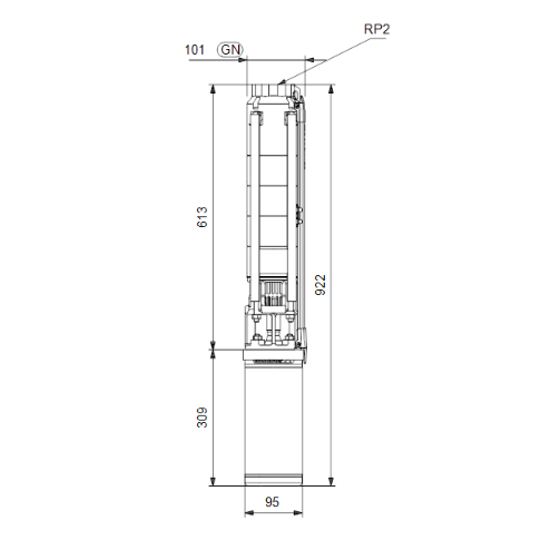 Grundfos SP 11-5 Submersible Borehole Pump – 98699313 (3 x 415V, MS402 Motor)