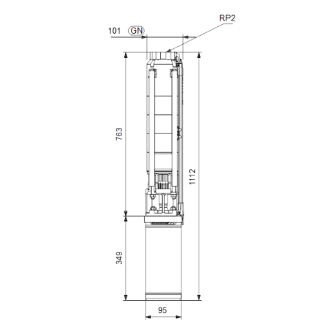Grundfos SP 11-7 Submersible Borehole Pump – 98699314 (3 x 415V, MS402 Motor)