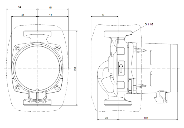 Grundfos ALPHA2 25-60 130: CAST IRON SPEED REGULATED CIRCULATOR PUMPS