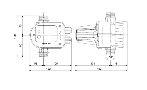 Grundfos PM START Pressure Manager – 2.2 Bar Start / 1" G / 1x220–240V – 93159128