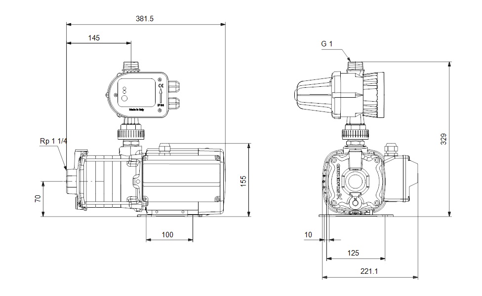 Grundfos CMB 5-46 A-C-A-A-F-B PM Booster Pump – 93332725 (1x220-240V)