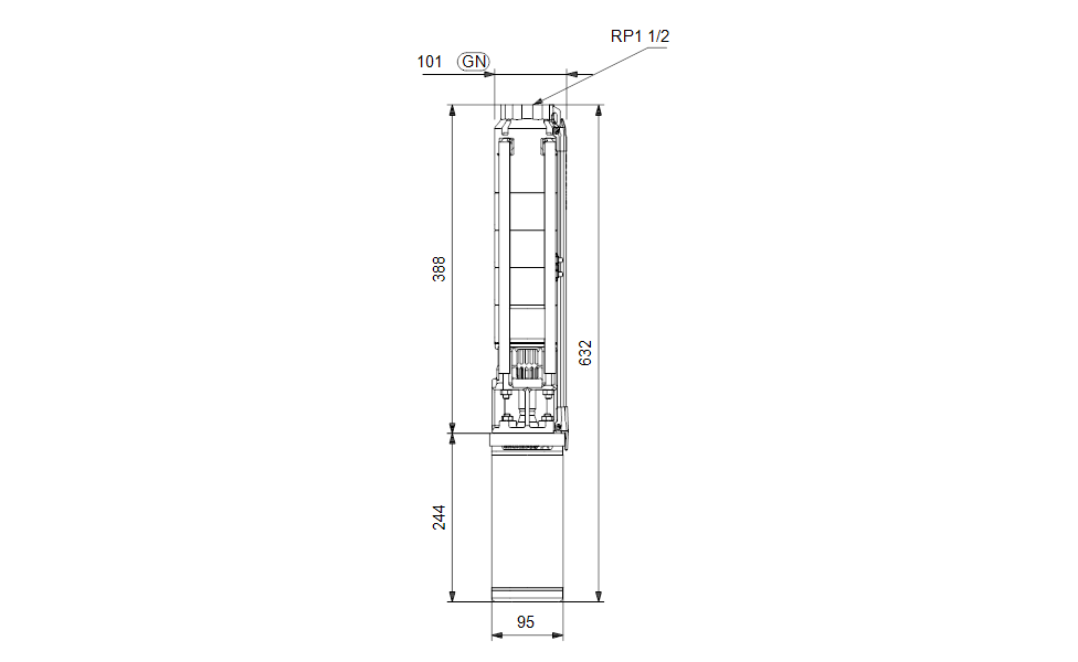 Grundfos SP 7-3 Submersible Borehole Pump – 98699178