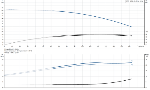 Grundfos CRN 125-2 A-F-A-V-HQQV Vertical Multistage Centrifugal Pump – 99142694 (3 x 380-480D/660-690YV)
