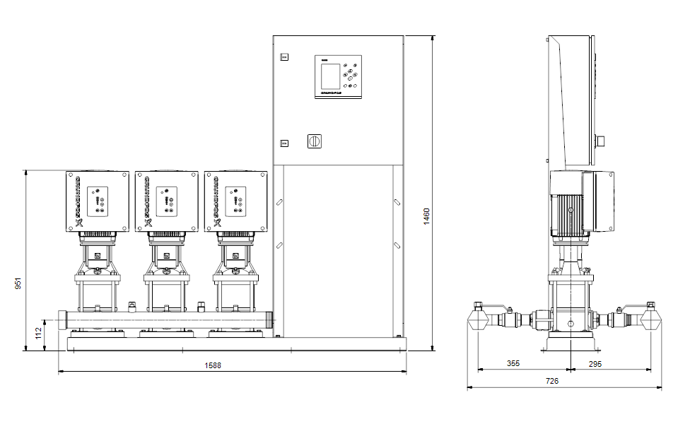 Grundfos Hydro MPC-E 3 CRIE 5-12 Booster Set – 99726089