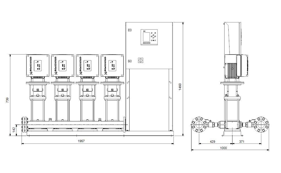 Grundfos Hydro MPC-E 4 CRIE 10-3 Booster Set – 99726102