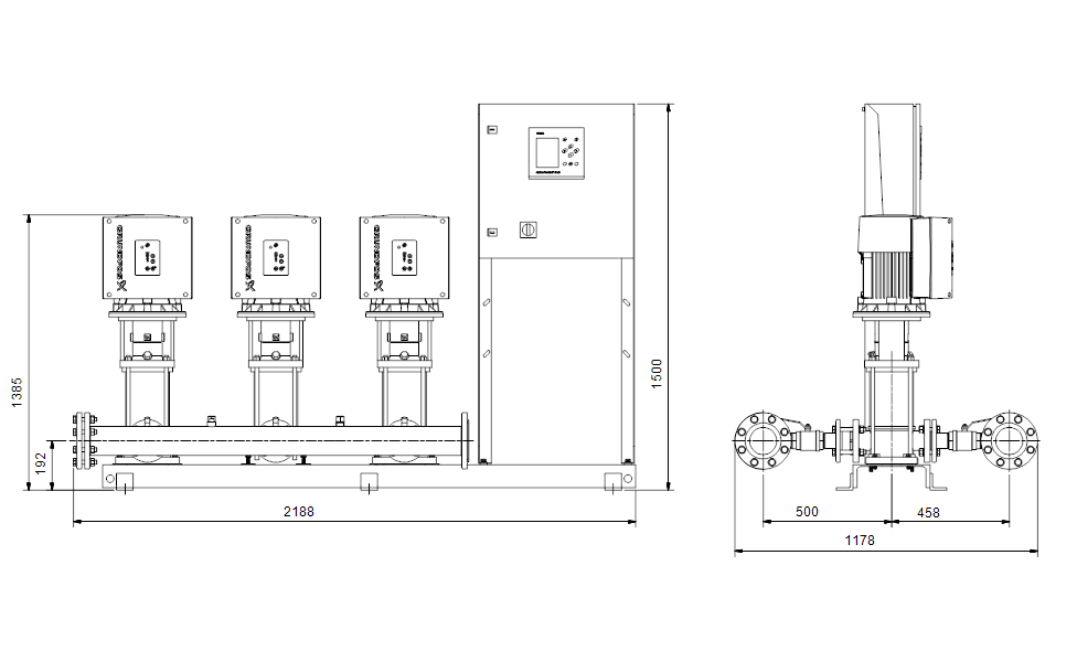 Grundfos Hydro MPC-E 3 CRIE 15-8 Booster Set – 99726158