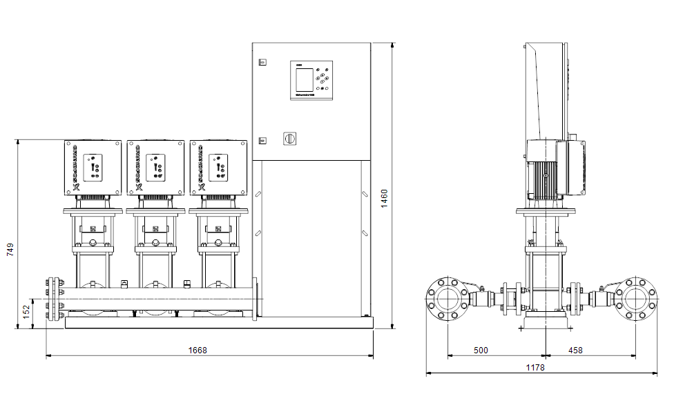 Grundfos Hydro MPC-E 3 CRIE 20-1 Booster Set – 99726161