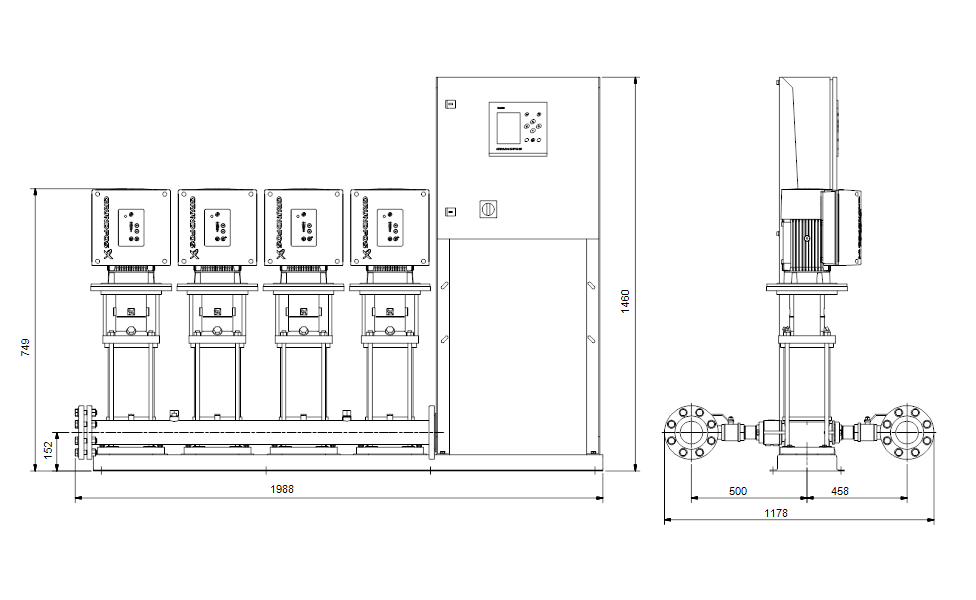 Grundfos Hydro MPC-E 4 CRIE 20-1 Booster Set – 99726162