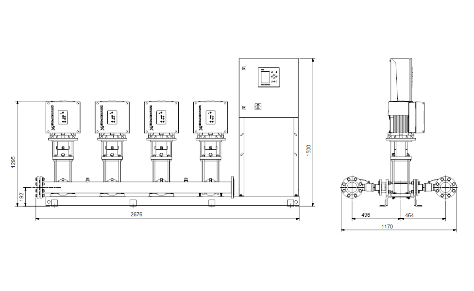 Grundfos Hydro MPC-E 4 CRIE 20-6 Booster Set – 99726175
