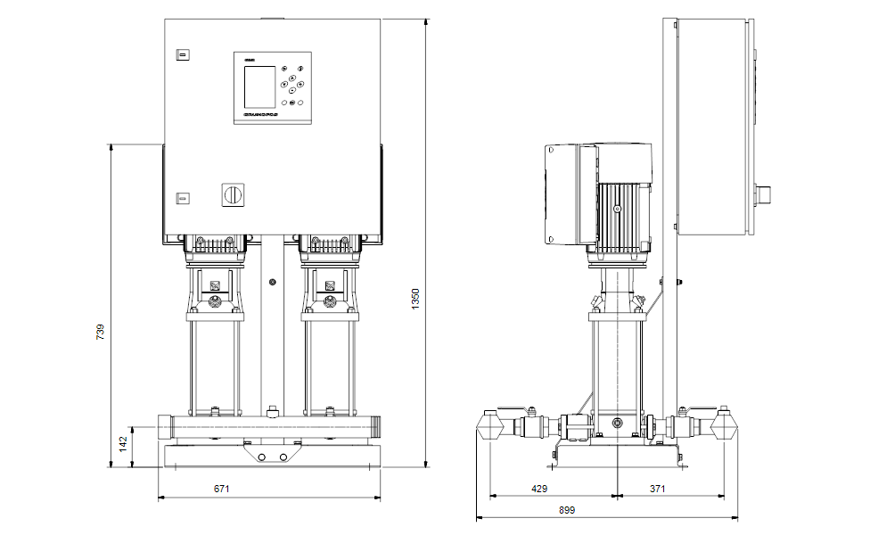 Grundfos Hydro MPC-E 2 CRNE 10-3 Booster Set – 99726927