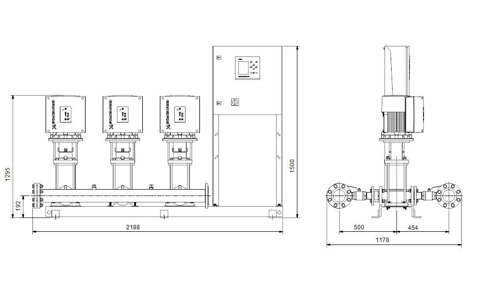 Grundfos Hydro MPC-E 3 CRNE 20-6 Booster Set – 99726980