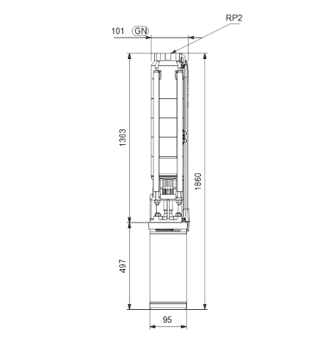 Grundfos SP 11-15 Submersible Borehole Pump – 98809284 (3 x 415V, MS4000 Motor)