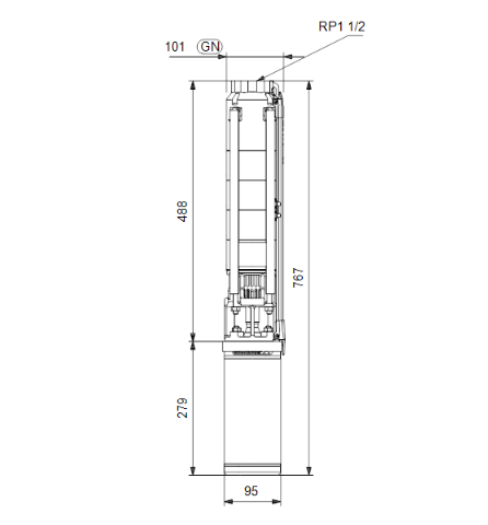 Grundfos SP 7-5 Submersible Borehole Pump – 98699169 (3 x 415V, MS402 Motor)