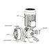 DOSTEC High Volume Injection Pump – Diaphragm Head – DTEC40-200D – 173-209 L/hr – 800 kPa – Single or 3 Phase