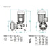 DOSTEC High Volume Injection Pump – Diaphragm Head – DTEC40-200D – 173-209 L/hr – 800 kPa – Single or 3 Phase
