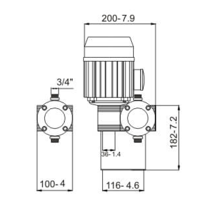 MULTIFERTIC Electric Fertiliser Injection Pump – 60MF-200D – 160-200 L/hr – 600 kPa – Single Diaphragm Head – Modular Design