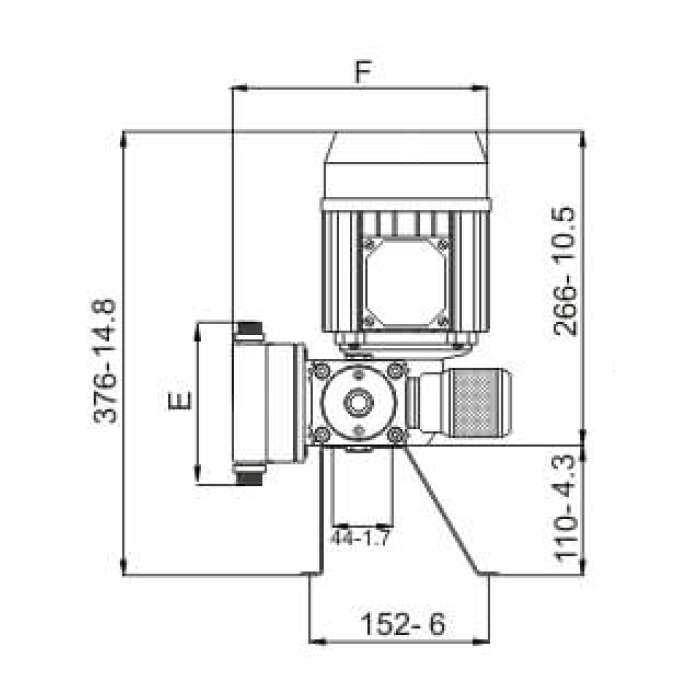 MULTIFERTIC Electric Fertiliser Injection Pump – 60MF-200D – 160-200 L/hr – 600 kPa – Single Diaphragm Head – Modular Design