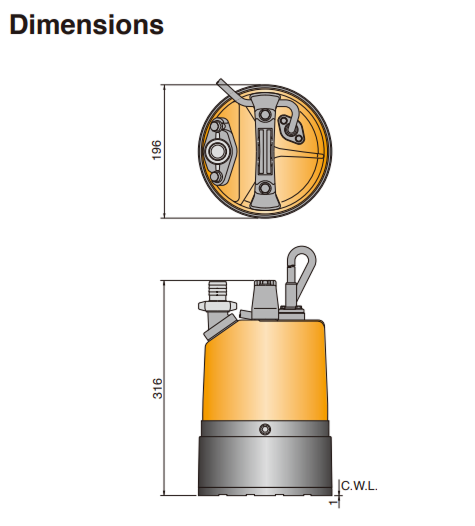 Tsurumi LSP Series Electric Residue Pump – LSP1.4S