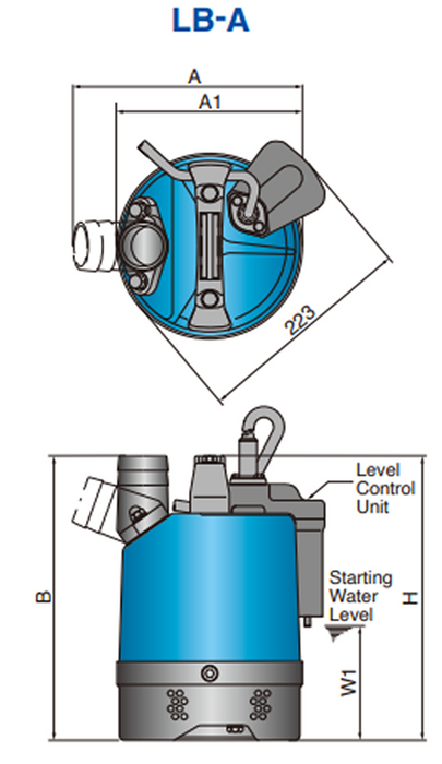Tsurumi LB-A Series Automatic Submersible Portable Drainage Pump – LB-480A