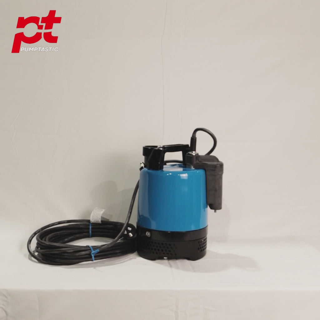 Tsurumi LB-800 Single Phase Portable Submersible Drainage Pump with Semi-Vortex Impeller
