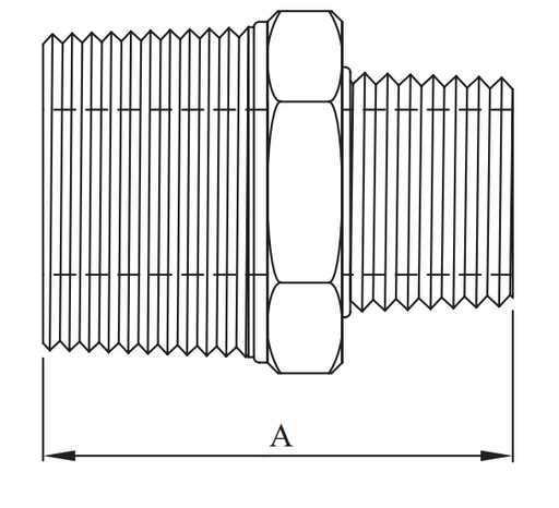 316 Stainless Steel Reducing Hexagon Nipple Threaded BSP