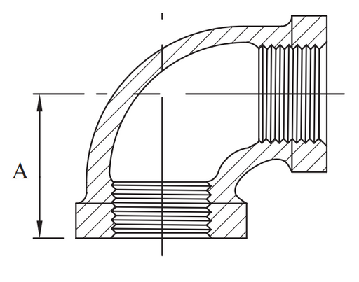 316 Stainless Steel 90 deg F/F Elbows Threaded BSP