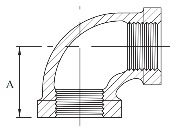 316 Stainless Steel 90 deg F/F Elbows Threaded BSP