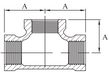 316 Stainless Steel Equal Tees Threaded BSP