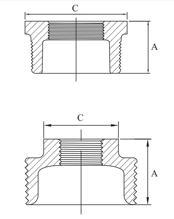 316 Stainless Steel Bushes Threaded BSP