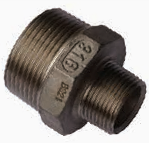 316 Stainless Steel Reducing Hexagon Nipple Threaded BSP