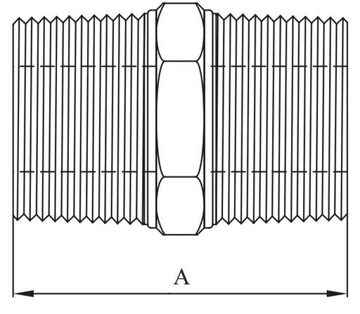 316 Stainless Steel Hexagon Nipple Threaded BSP
