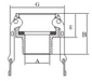 Stainless Steel Camlock Type B - Female Camlock x Male BSP