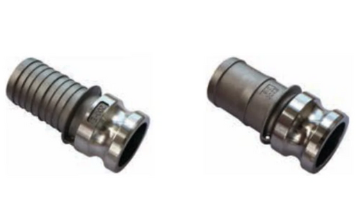Stainless Steel Camlock Type E Camlock - Male Camlock X Male Hosebarb