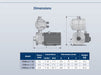 Grundfos CMBasic 3-37 including pressure manager - Pumptastic Dimensions